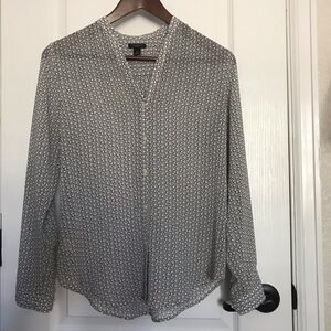 Ann Taylor Black and White Blouse SP